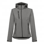 Chaquetas softshell mujer 280 g/m2 color gris primera vista