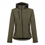 Chaquetas softshell mujer 280 g/m2 color verde militar