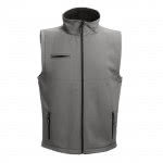 Chalecos softshell personalizados 280 g/m2 color gris oscuro primera vista