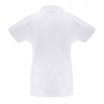 Polo para mujer de algodón 100% 240 g/m2 color blanco segunda vista