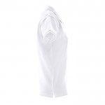 Polo para mujer de algodón 100% 240 g/m2 color blanco tercera vista