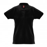 Polo para mujer de algodón 100% 240 g/m2 color negro primera vista