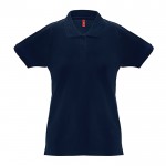 Polo para mujer de algodón 100% 240 g/m2 color azul oscuro primera vista