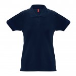 Polo para mujer de algodón 100% 240 g/m2 color azul oscuro primera vista