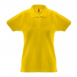 Polo para mujer de algodón 100% 240 g/m2 color amarillo primera vista