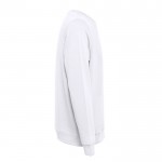 Sudadera en felpa italiana 240 g/m2 color blanco tercera vista