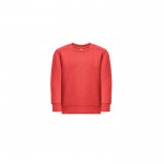 Sudadera en algodón y poliéster reciclado 300 g/m2 THC DELTA KIDS color rojo primera vista