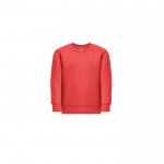 Sudadera en algodón y poliéster reciclado 300 g/m2 THC DELTA KIDS color rojo primera vista