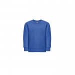 Sudadera en algodón y poliéster reciclado 300 g/m2 THC DELTA KIDS color azul real primera vista