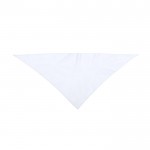 Clásico pañuelo triangular de poliéster en colores vibrantes color blanco vista con logo