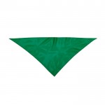 Clásico pañuelo triangular de poliéster en colores vibrantes color verde vista con logo