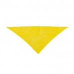 Clásico pañuelo triangular de poliéster en colores vibrantes color amarillo vista con logo