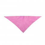Clásico pañuelo triangular de poliéster en colores vibrantes color rosa vista con logo
