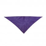 Clásico pañuelo triangular de poliéster en colores vibrantes color morado vista con logo