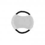 Frisbee ideal para mascotas con cuerda resistente de algodón color blanco primera vista