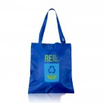 Bolsa plegable de RPET ideal para llevar donde sea 50 g/m2 color azul real