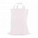 Bolsa plegable de non-woven con cierre de velcro 80 g/m2 color blanco