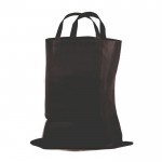 Bolsa plegable de non-woven con cierre de velcro 80 g/m2 color negro