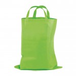 Bolsa plegable de non-woven con cierre de velcro 80 g/m2 color verde claro