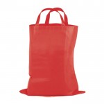 Bolsa plegable de non-woven con cierre de velcro 80 g/m2 color rojo