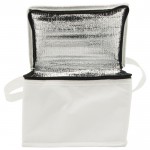 Bolsa térmica clásica con espacio para seis latas 80 g/m2 color blanco