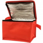 Bolsa térmica clásica con espacio para seis latas 80 g/m2 color rojo