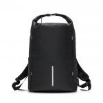 Mochila de poliéster con cremallera impermeable y carga USB 15,6” color negro vista 11