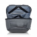Mochila antirrobo de nylon para PC con bolsillo trasero 15,6” color gris oscuro vista detalle 4