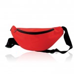Riñonera de poliéster 600D ideal para andar con correa ajustable color rojo