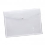 Carpeta portadocumentos con cierre de botón para hojas A4 color transparente vista 5