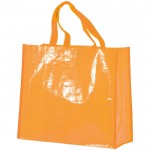 Bolsa de la compra de nylon brillante y resistente 120 g/m2 color naranja