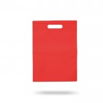 Bolsa pequeña de non-woven de colores con asa hueca 80 g/m2 color rojo