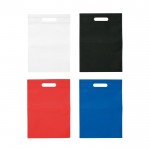Bolsa pequeña de non-woven de colores con asa hueca 80 g/m2 vista con varios colores