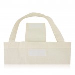 Bolsa plegable para la compra de algodón con asas cortas 110 g/m2 color beige vista 1
