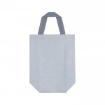 Bolsa de non-woven brillante con purpurina y correas 130 g/m2 color plateado