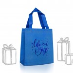 Bolsa de non-woven brillante con purpurina y correas 130 g/m2