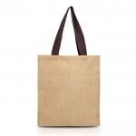 Bolsa de la compra de yute con asas de algodón 265 g/m2 color marrón