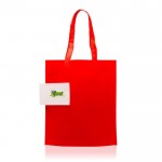 Bolsa plegable de non-woven para llevar a cualquier parte 80 g/m2 color rojo
