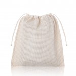 Bolsa de malla en algodón con un lado en forma de red 140 g/m2 color beige