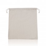 Bolsa de malla en algodón con un lado en forma de red 140 g/m2 color beige