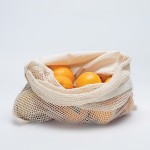 Bolsa de malla en algodón con un lado en forma de red 140 g/m2 vista de ambiente
