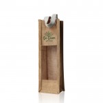 Bolsa de yute con acabado laminado para botellas de vino 750ml vista 1