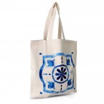 Bolsa sostenible de algodón con interlock y asas largas 310 g/m2