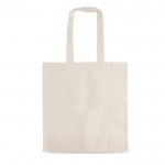 Bolsa sostenible de algodón con interlock y asas largas 310 g/m2 color beige vista 2