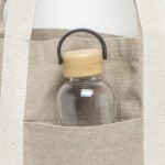 Bolsa de compras de algodón reciclado con asas 310 g/m2 color beige vista 1