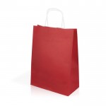 Bolsa de papel kraft en varios colores con asas cortas 90 g/m2 color rojo vista 2