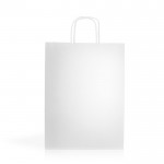 Bolsa de papel kraft para compras alargada con fuelle 90 g/m2