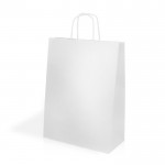 Bolsa de papel kraft para compras alargada con fuelle 90 g/m2 vista 2