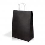Bolsa de papel kraft para compras alargada con fuelle 90 g/m2 vista 2