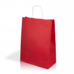 Bolsa de papel kraft para compras alargada con fuelle 90 g/m2 vista 2